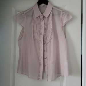 Silk blend blush pink shirt
